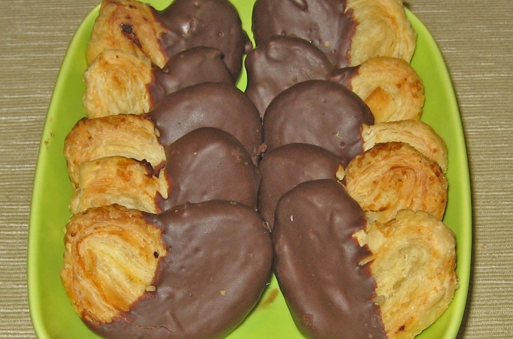 Palmeritas con chocolate