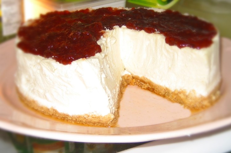 Tarta de queso y vainilla