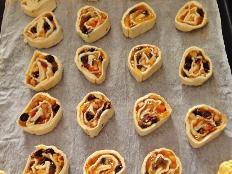 Caracolas naranja chocolate y nueces2