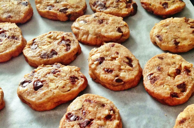 Galletas con avellanas y chocolate