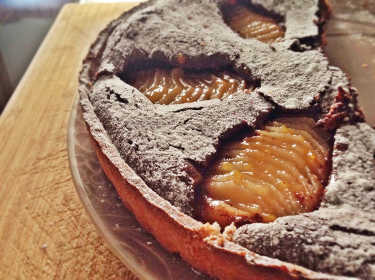 Tarta de chocolate y peras4