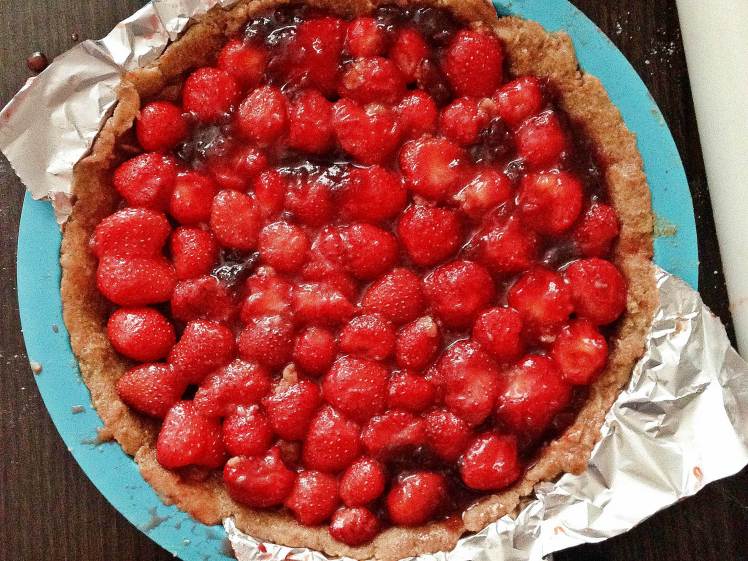 Tarta sencilla de fresas 2