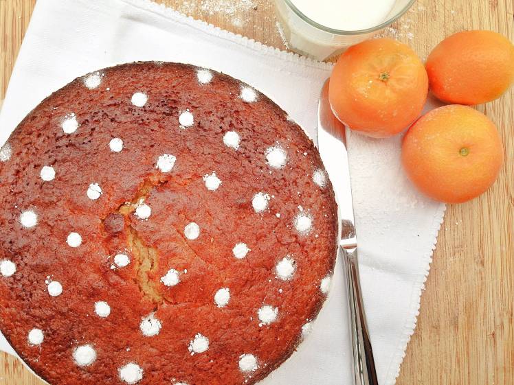 Bizcocho de mandarinas y avena