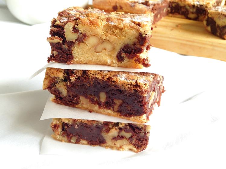 Brownie blanco y negro -