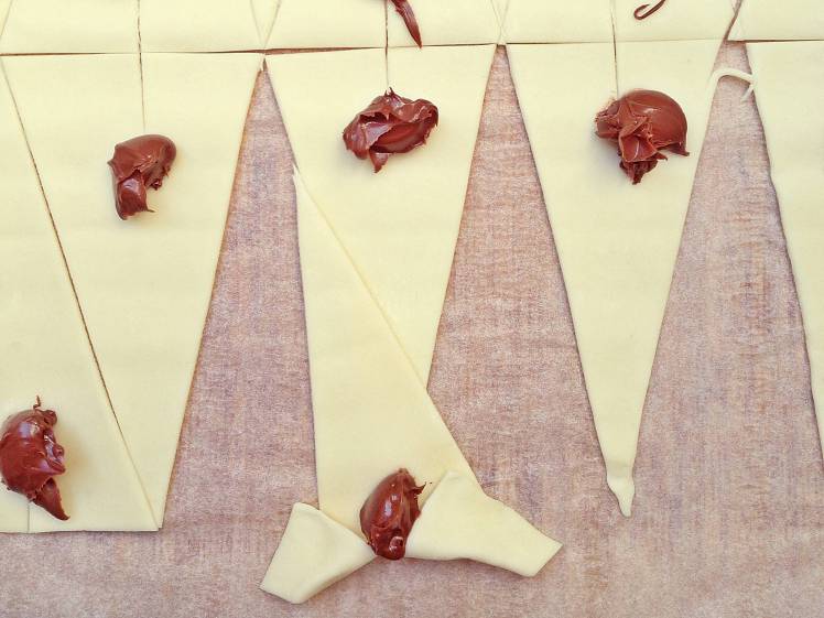 Mini croissant relleno de Nocilla 4