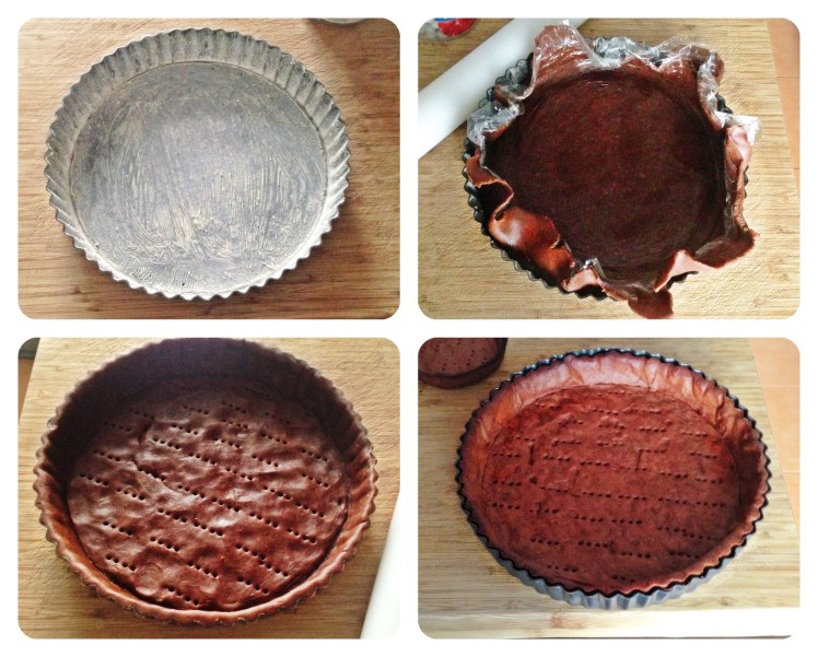 Tarta de naranja cacao y merengue - Base