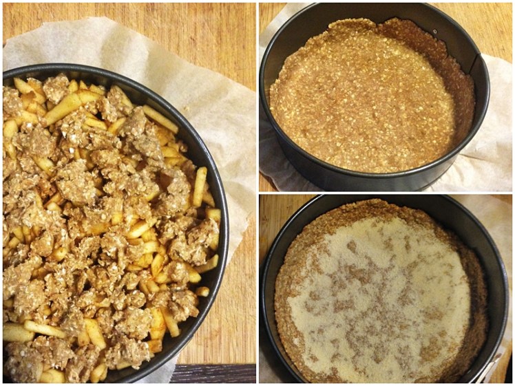 Tarta crumble de manzana y avena2