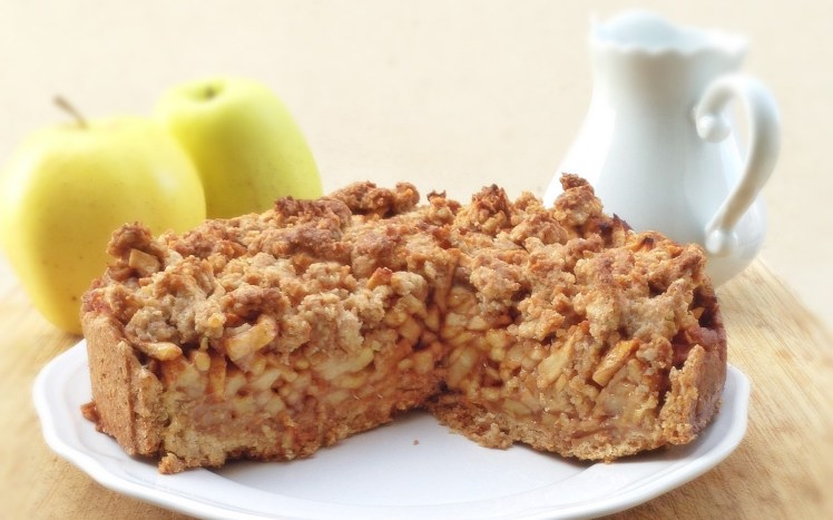 Tarta crumble de manzana y avena3