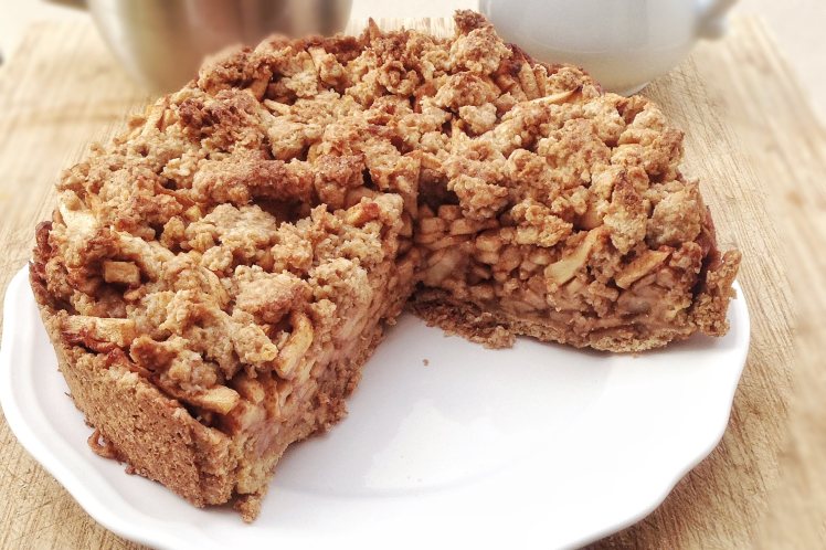 Tarta crumble de manzana y avena4