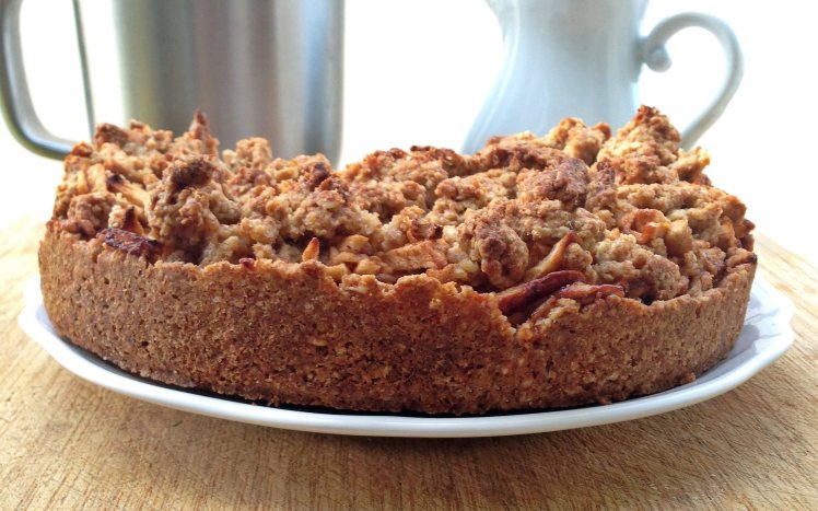 Tarta crumble de manzana y avena5